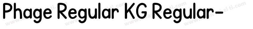Phage Regular KG Regular字体转换